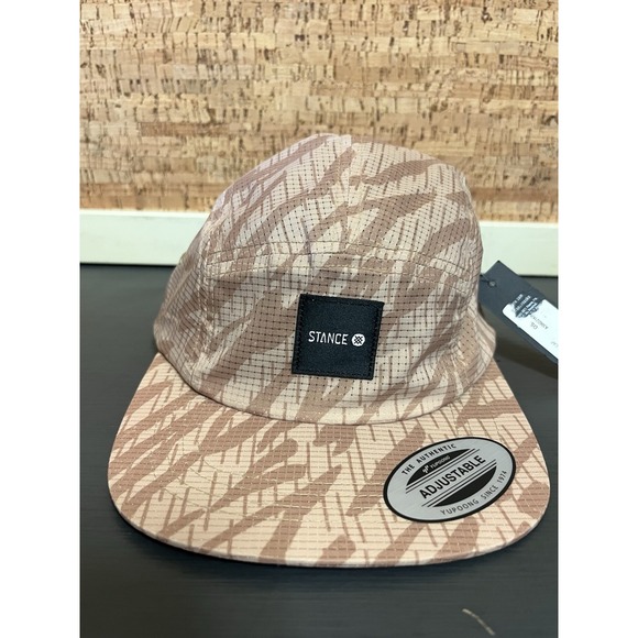 Stance Kinectic 5 Panel Adjustable Strap Back Khaki Camo‎ Polyester Hat Cap - Picture 1 of 6